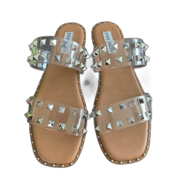 Steve Madden Studded Flat Sandals NWOT Size 8.5 - Picture 1 of 2